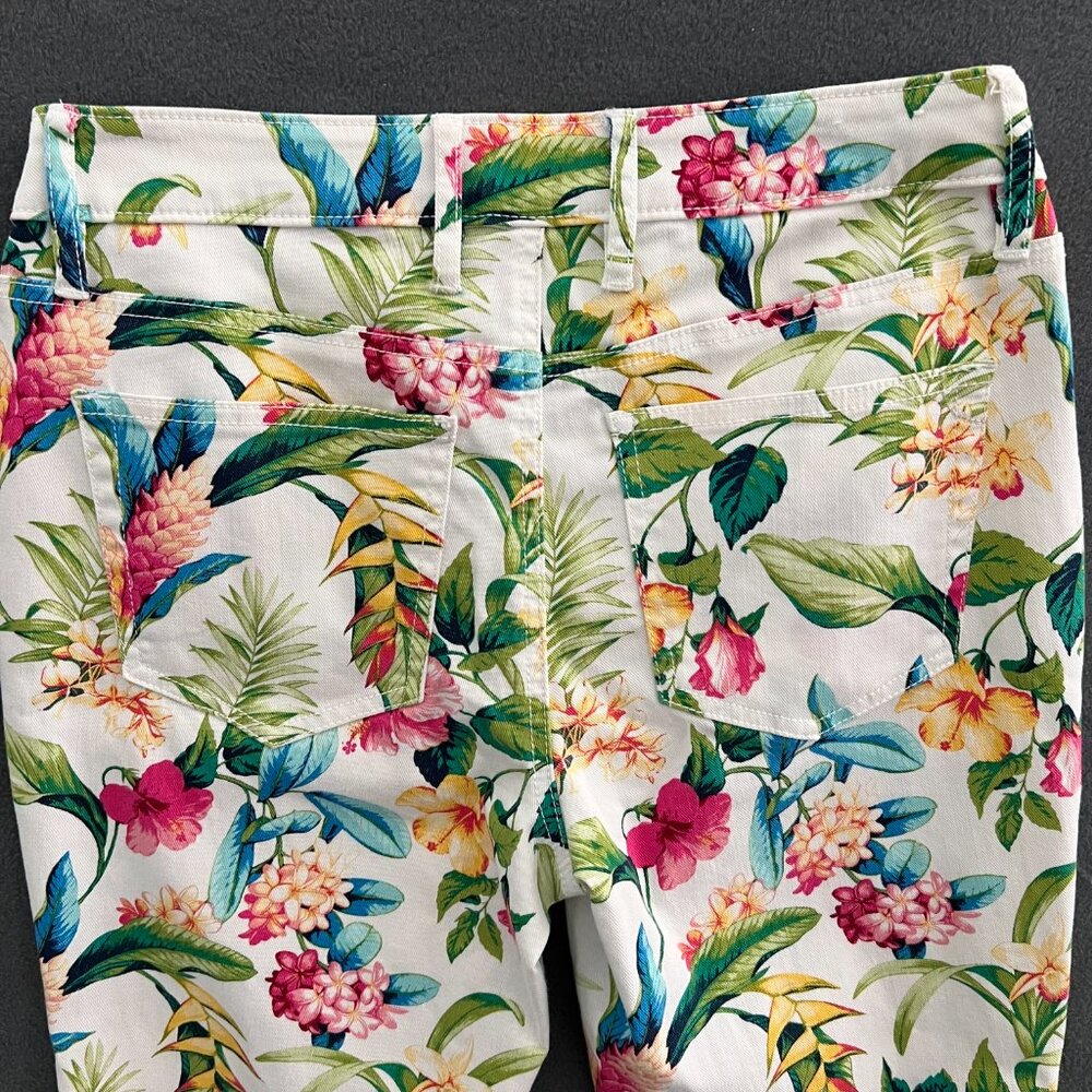 TOMMY BAHAMA 🌸 Tropical Floral Jeans 27x28 Skinny Ankle Paradise Vibrant Colors - Picture 5 of 8